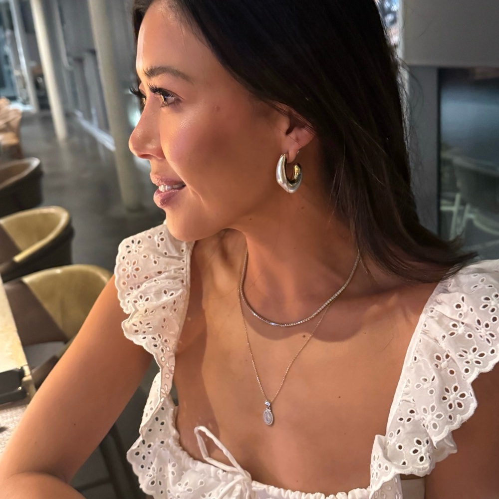 Anthro 2-in-1 Convertible Pearl Hoops - Picture 5 of 8